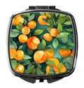 Florida Orange Blossom in Watercolor Compact Mirror Decorative Travel Makeup Mirror for Women Girls Gifts Pocket Makeup Mirror Folding Handheld
