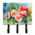 Georgia Cherokee Rose in Watercolor Leash or Key Holder Wall Hooks, Coat Rack Wall Mount, for Hanging Keys, Towels, Aprons, Leashes