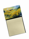 Nebraska Goldenrod in Watercolor Watercolor Sticky Note Holder Refillable Dispenser Desk Accessory 3x3 Pad Gift