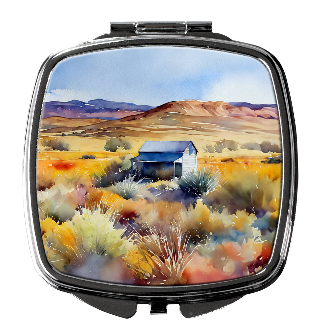 Nevada Sagebrush in Watercolor Compact Mirror Decorative Travel Makeup Mirror for Women Girls Gifts Pocket Makeup Mirror Folding Handheld