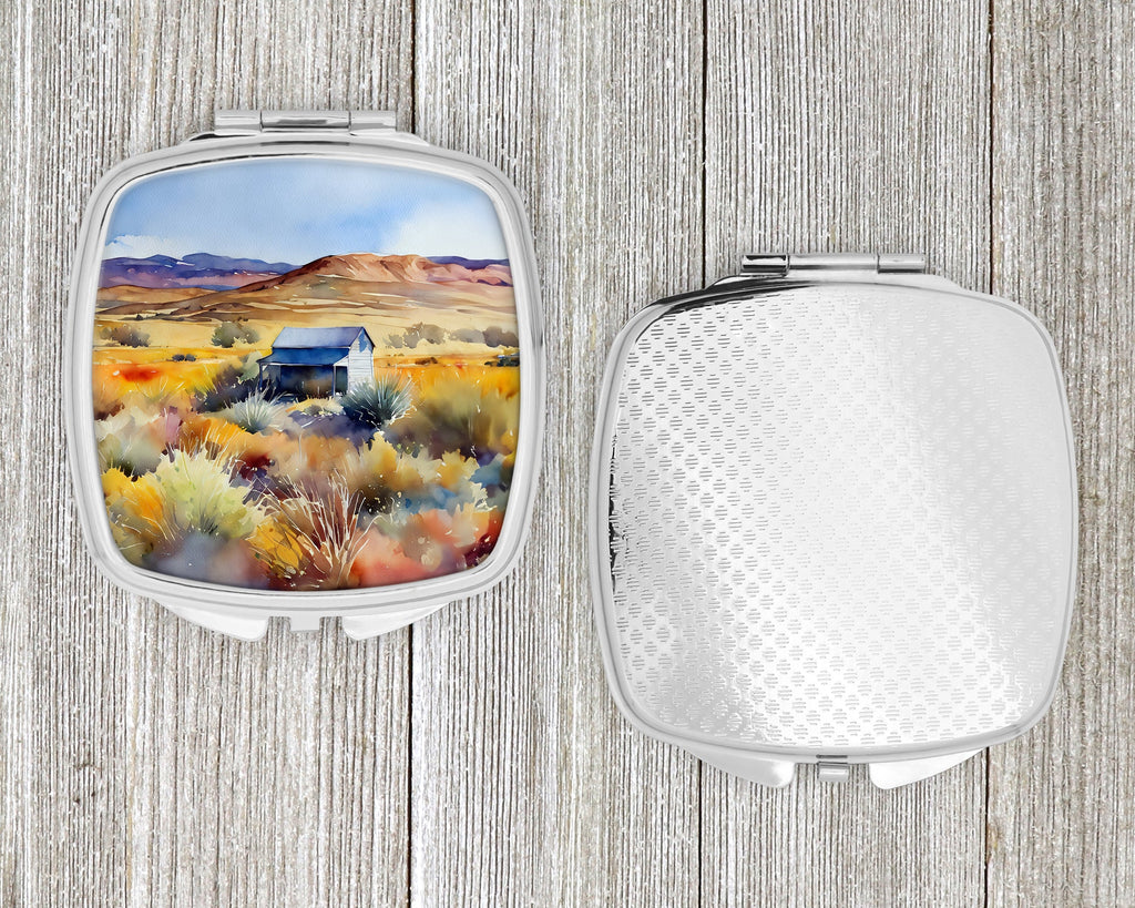 Nevada Sagebrush in Watercolor Compact Mirror Decorative Travel Makeup Mirror for Women Girls Gifts Pocket Makeup Mirror Folding Handheld