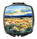 Nevada Sagebrush in Watercolor Compact Mirror Decorative Travel Makeup Mirror for Women Girls Gifts Pocket Makeup Mirror Folding Handheld
