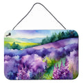 New Hampshire Purple Lilac in Watercolor Wall or Door Hanging Prints Aluminum Metal Sign Kitchen Wall Bar Bathroom Plaque Home Decor, 8HX12W, Multicolor
