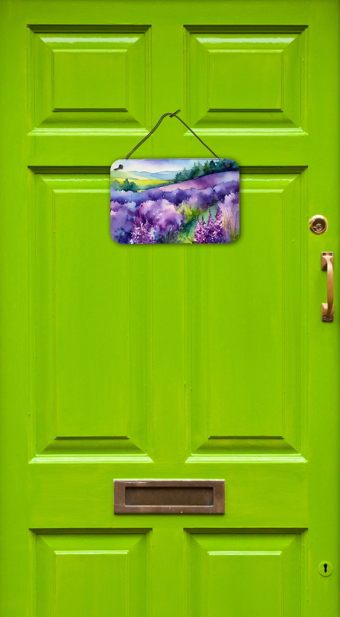 New Hampshire Purple Lilac in Watercolor Wall or Door Hanging Prints Aluminum Metal Sign Kitchen Wall Bar Bathroom Plaque Home Decor, 8HX12W, Multicolor