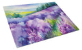 New Hampshire Purple Lilac in Watercolor Cutting Board Tempered Glass Kitchen Cutting Surface, Heat Resistant Chopping, Non-Slip Feet, Food Prep & Serving