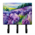 New Hampshire Purple Lilac in Watercolor Leash or Key Holder Wall Hooks, Coat Rack Wall Mount, for Hanging Keys, Towels, Aprons, Leashes