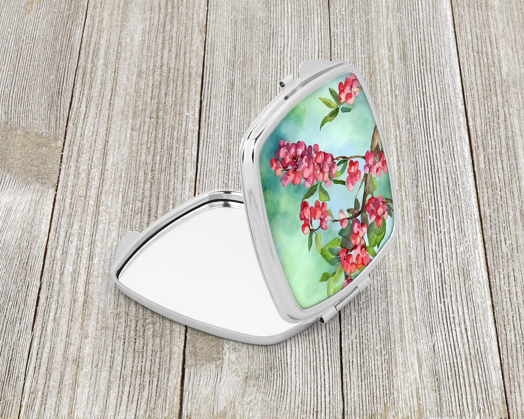 Pennsylvania Mountain Laurels in Watercolor Compact Mirror Decorative Travel Makeup Mirror for Women Girls Gifts Pocket Makeup Mirror Folding Handheld