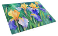 Tennessee Iris in Watercolor Cutting Board Tempered Glass Kitchen Cutting Surface, Heat Resistant Chopping, Non-Slip Feet, Food Prep & Serving