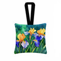 Tennessee Iris in Watercolor Hanging Square Fabric Ornament 3.5 × 3.5 Decorative Door-Knob & Tree Hanger, Soft Fabric