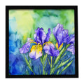 Tennessee Iris in Watercolor Framed Metal Print Bathroom, Kitchen, Office, Home Decor Wall Art Ready to Hang, Square, 8X8