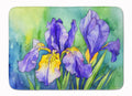 Tennessee Iris in Watercolor Memory Foam Kitchen Mat Machine Washable Anti-Fatigue Cushion Comfort Bath or Kitchen Rug