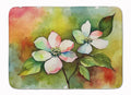 Virginia American Dogwood in Watercolor Memory Foam Kitchen Mat Machine Washable Anti-Fatigue Cushion Comfort Bath or Kitchen Rug
