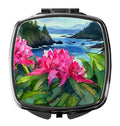 Washington Coast Rhododendrons in Watercolor Compact Mirror Decorative Travel Makeup Mirror for Women Girls Gifts Pocket Makeup Mirror Folding Handheld