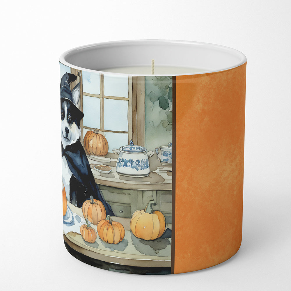 Akita Fall Kitchen Pumpkins Decorative Soy Candle Nature Soy Wax Essential Oil Home Decor Ideal for Bedroom Kitchen Bath Office Gift, 10 oz