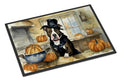 Pit Bull Terrier Fall Kitchen Pumpkins Doormat Indoor Outdoor 24H X 36W Front Door Mat Rugs for Entryway, Non Slip Washable Low Pile,