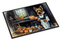 Australian Terrier Fall Kitchen Pumpkins Doormat Indoor Outdoor 24H X 36W Front Door Mat Rugs for Entryway, Non Slip Washable Low Pile,