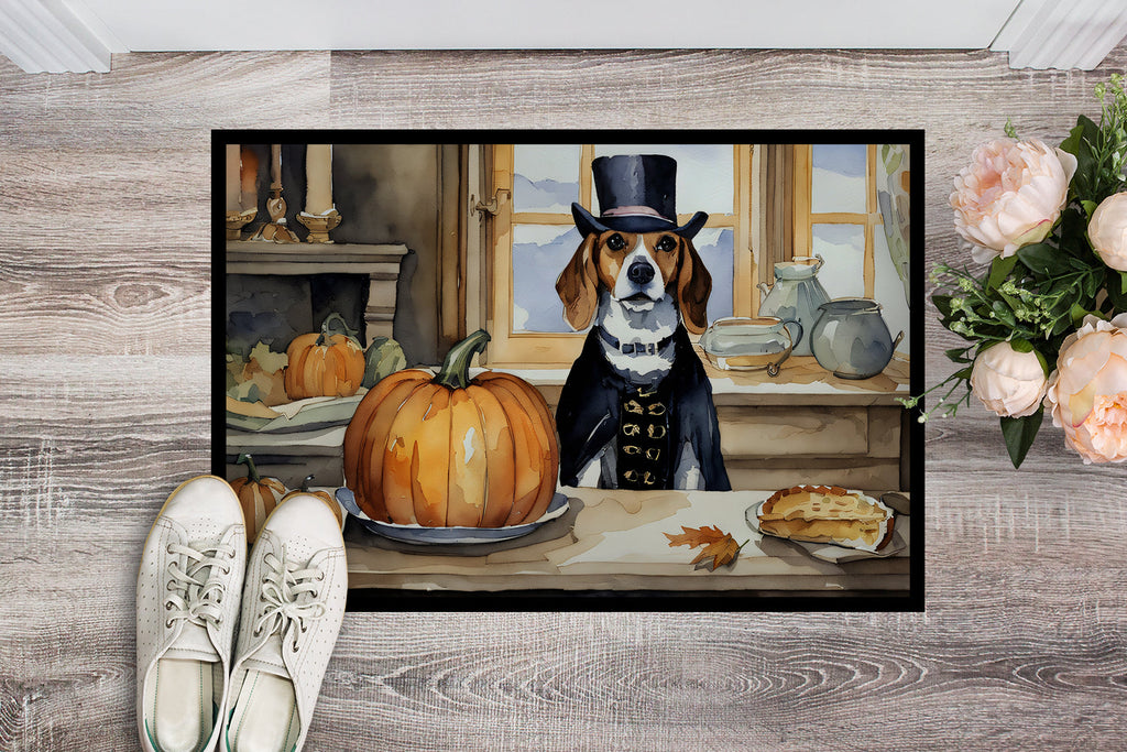 Beagle Fall Kitchen Pumpkins Doormat Indoor Outdoor 24H X 36W Front Door Mat Rugs for Entryway, Non Slip Washable Low Pile,