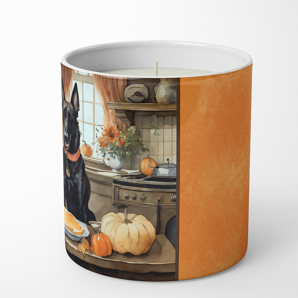 Belgian Malinois Fall Kitchen Pumpkins Decorative Soy Candle Nature Soy Wax Essential Oil Home Decor Ideal for Bedroom Kitchen Bath Office Gift, 10 oz