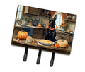 Belgian Malinois Fall Kitchen Pumpkins Leash or Key Holder Wall Hooks, Coat Rack Wall Mount, for Hanging Keys, Towels, Aprons, Leashes