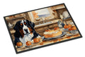 Bernese Mountain Dog Fall Kitchen Pumpkins Doormat Indoor Outdoor 24H X 36W Front Door Mat Rugs for Entryway, Non Slip Washable Low Pile,