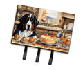 Bernese Mountain Dog Fall Kitchen Pumpkins Leash or Key Holder Wall Hooks, Coat Rack Wall Mount, for Hanging Keys, Towels, Aprons, Leashes