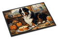 Bernese Mountain Dog Fall Kitchen Pumpkins Doormat Indoor Outdoor 24H X 36W Front Door Mat Rugs for Entryway, Non Slip Washable Low Pile,