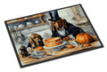 Bloodhound Fall Kitchen Pumpkins Doormat Indoor Outdoor 18H X 27W Front Door Mat Rugs for Entryway, Non Slip Washable