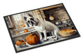 Boxer Fall Kitchen Pumpkins Doormat Indoor Outdoor 18H X 27W Front Door Mat Rugs for Entryway, Non Slip Washable