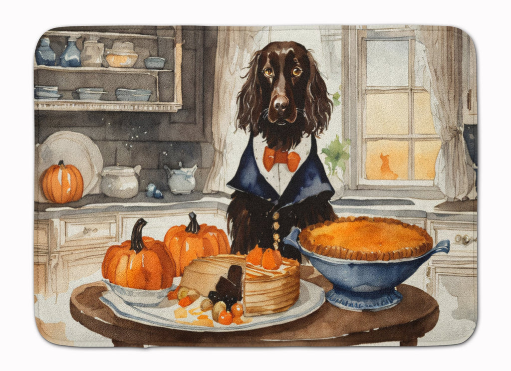 Boykin Spaniel Fall Kitchen Pumpkins Memory Foam Kitchen Mat Machine Washable Anti-Fatigue Cushion Comfort Bath or Kitchen Rug