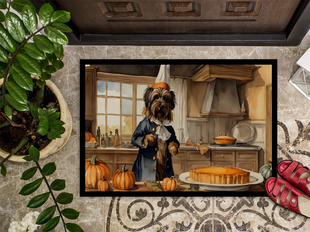 Briard Fall Kitchen Pumpkins Doormat Indoor Outdoor 18H X 27W Front Door Mat Rugs for Entryway, Non Slip Washable