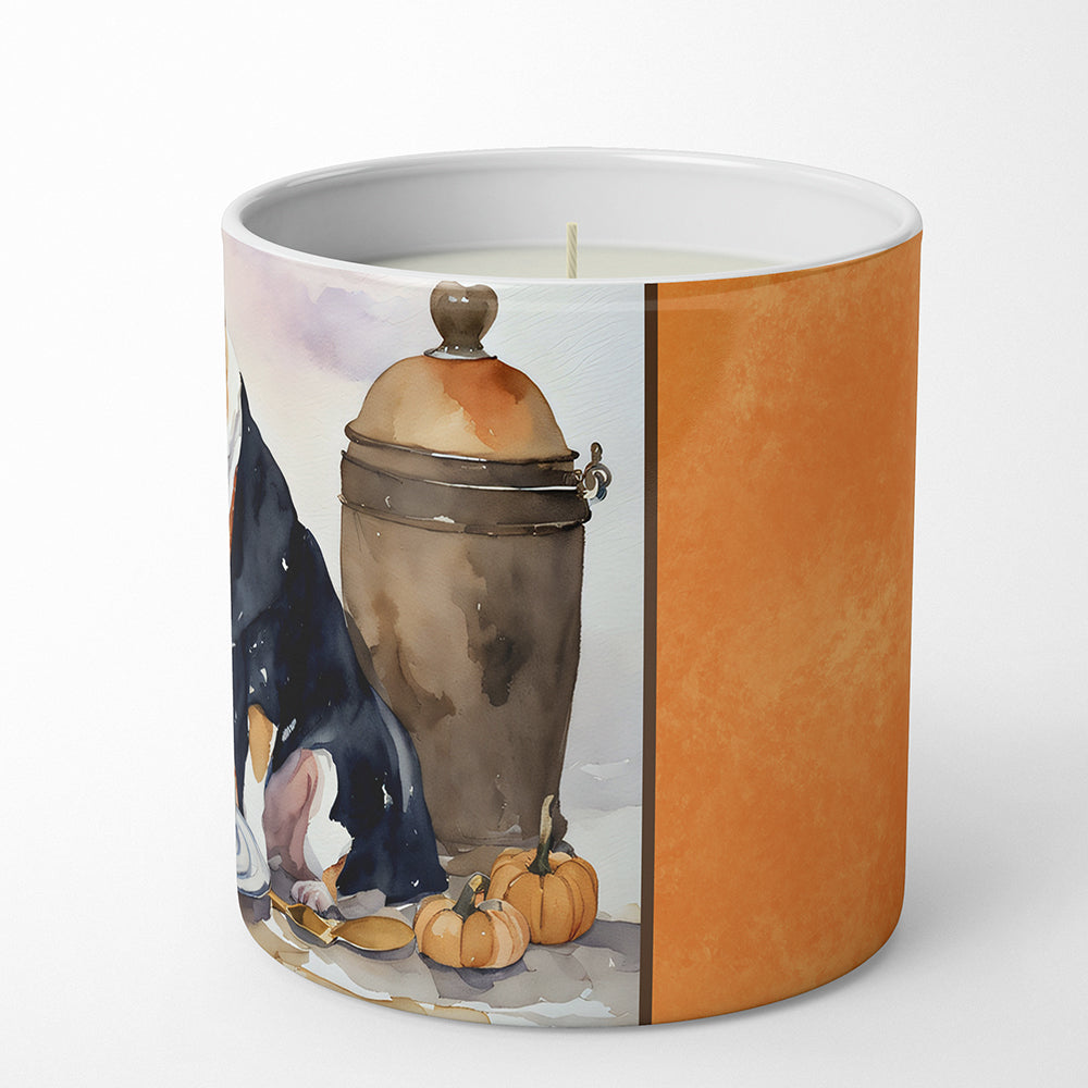 English Bulldog Fall Kitchen Pumpkins Decorative Soy Candle Nature Soy Wax Essential Oil Home Decor Ideal for Bedroom Kitchen Bath Office Gift, 10 oz