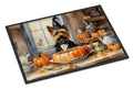 Cairn Terrier Fall Kitchen Pumpkins Doormat Indoor Outdoor 24H X 36W Front Door Mat Rugs for Entryway, Non Slip Washable Low Pile,