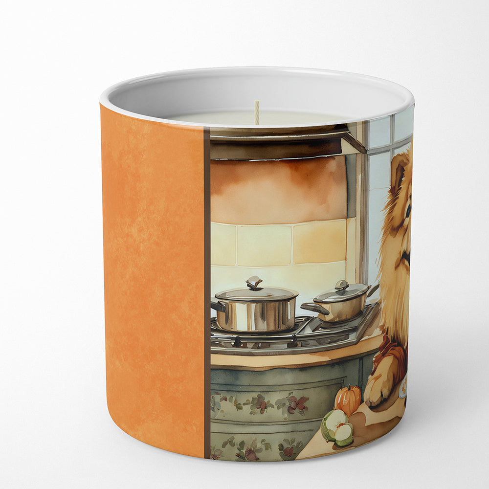 Chow Chow Fall Kitchen Pumpkins Decorative Soy Candle Nature Soy Wax Essential Oil Home Decor Ideal for Bedroom Kitchen Bath Office Gift, 10 oz