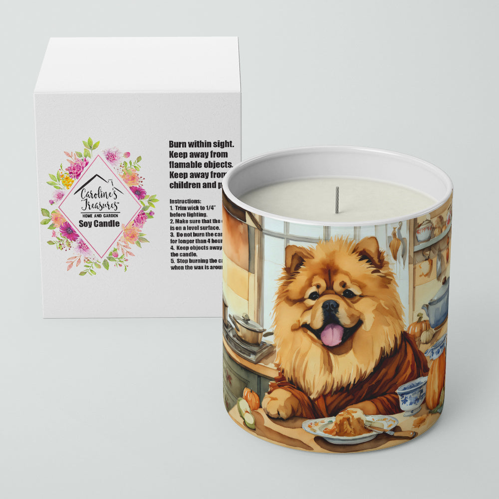 Chow Chow Fall Kitchen Pumpkins Decorative Soy Candle Nature Soy Wax Essential Oil Home Decor Ideal for Bedroom Kitchen Bath Office Gift, 10 oz