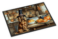 Cocker Spaniel Fall Kitchen Pumpkins Doormat Indoor Outdoor 24H X 36W Front Door Mat Rugs for Entryway, Non Slip Washable Low Pile,