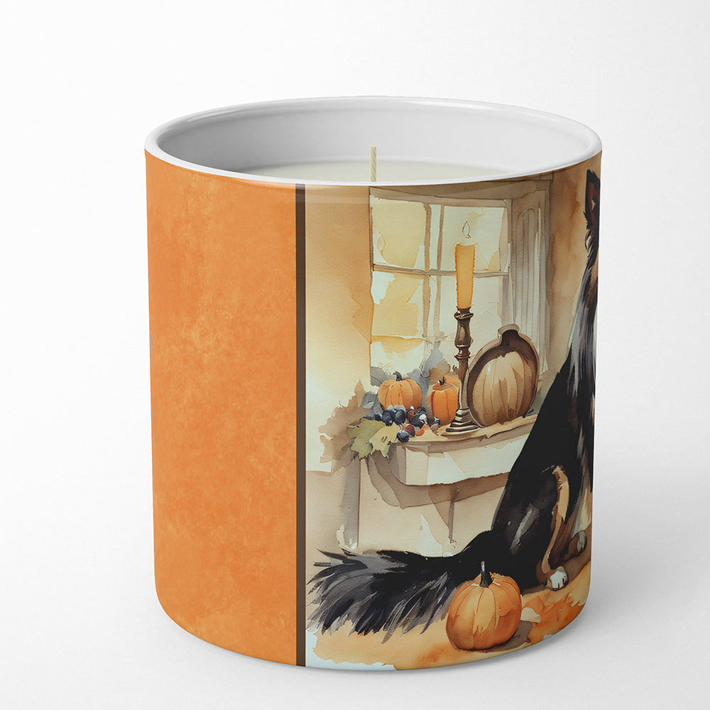 Collie Fall Kitchen Pumpkins Decorative Soy Candle Nature Soy Wax Essential Oil Home Decor Ideal for Bedroom Kitchen Bath Office Gift, 10 oz