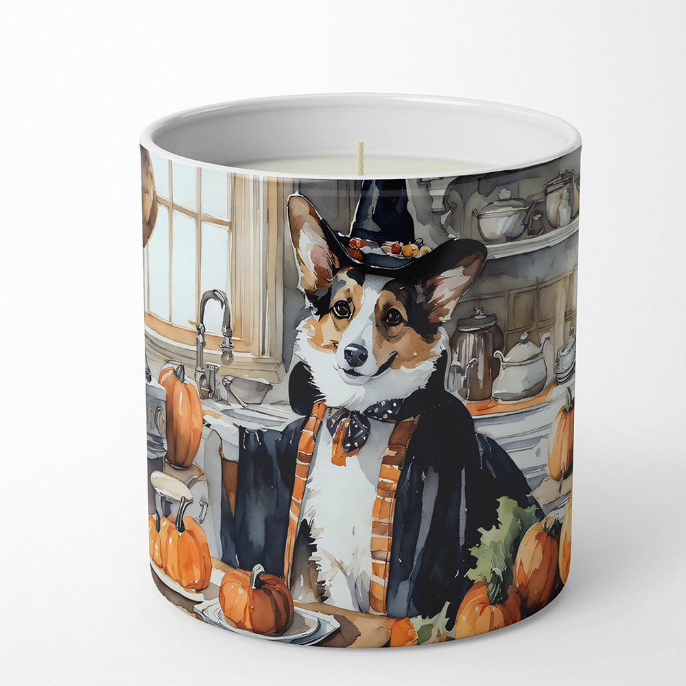 Corgi Fall Kitchen Pumpkins Decorative Soy Candle Nature Soy Wax Essential Oil Home Decor Ideal for Bedroom Kitchen Bath Office Gift, 10 oz