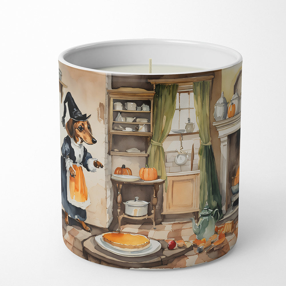 Dachshund Fall Kitchen Pumpkins Decorative Soy Candle Nature Soy Wax Essential Oil Home Decor Ideal for Bedroom Kitchen Bath Office Gift, 10 oz