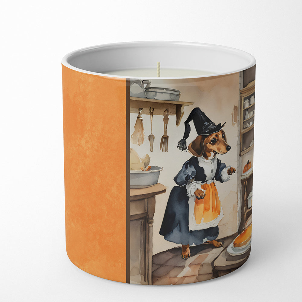 Dachshund Fall Kitchen Pumpkins Decorative Soy Candle Nature Soy Wax Essential Oil Home Decor Ideal for Bedroom Kitchen Bath Office Gift, 10 oz