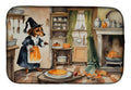 Dachshund Fall Kitchen Pumpkins Dish Drying Mat Absorbent Dish Drying Mat Pad for Kitchen Counter Dish Drainer Mat for Countertop, 14 x 21", Multicolor