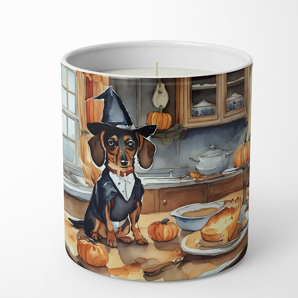 Dachshund Fall Kitchen Pumpkins Decorative Soy Candle Nature Soy Wax Essential Oil Home Decor Ideal for Bedroom Kitchen Bath Office Gift, 10 oz