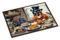 French Bulldog Fall Kitchen Pumpkins Doormat Indoor Outdoor 18H X 27W Front Door Mat Rugs for Entryway, Non Slip Washable