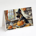 German Shepherd Fall Kitchen Pumpkins Greeting Cards Pack of 8 Blank Cards with Envelopes Whimsical A7 Size 5x7