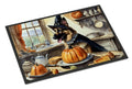 German Shepherd Fall Kitchen Pumpkins Doormat Indoor Outdoor 18H X 27W Front Door Mat Rugs for Entryway, Non Slip Washable