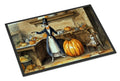 Italian Greyhound Fall Kitchen Pumpkins Doormat Indoor Outdoor 18H X 27W Front Door Mat Rugs for Entryway, Non Slip Washable