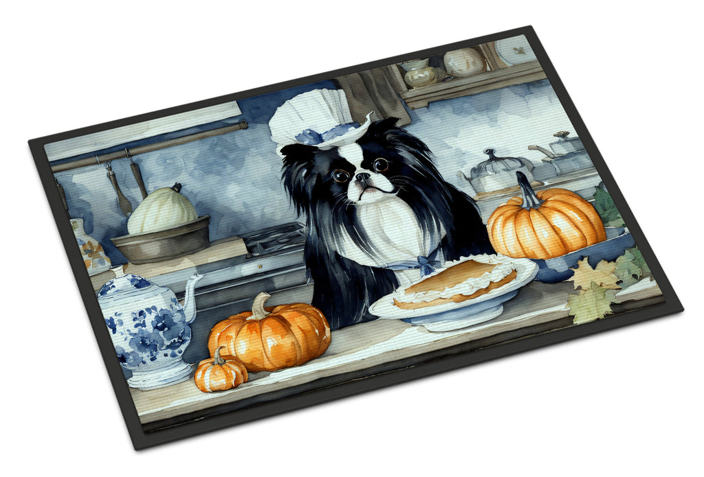 Japanese Chin Fall Kitchen Pumpkins Doormat Indoor Outdoor 18H X 27W Front Door Mat Rugs for Entryway, Non Slip Washable