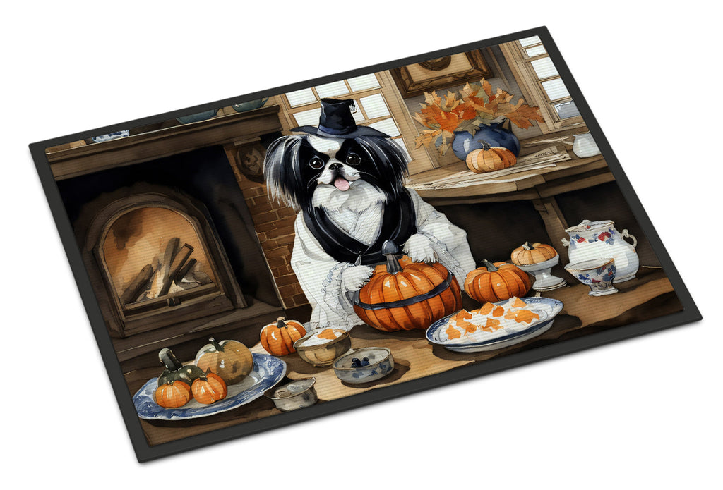 Japanese Chin Fall Kitchen Pumpkins Doormat Indoor Outdoor 18H X 27W Front Door Mat Rugs for Entryway, Non Slip Washable