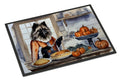 Keeshond Fall Kitchen Pumpkins Doormat Indoor Outdoor 24H X 36W Front Door Mat Rugs for Entryway, Non Slip Washable Low Pile,