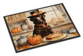Chocolate Lab Fall Kitchen Pumpkins Doormat Indoor Outdoor 18H X 27W Front Door Mat Rugs for Entryway, Non Slip Washable