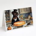 Chocolate Lab Fall Kitchen Pumpkins Greeting Cards Pack of 8 Blank Cards with Envelopes Whimsical A7 Size 5x7